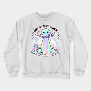 Out of this World Cute Pastel Kawaii UFO Crewneck Sweatshirt